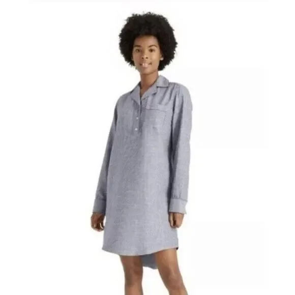 Levi’s for Target Woven Striped Sleepshirt Pajama Nightgown, NWT - Picture 1 of 5